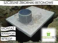 Zbiornik betonowe na szambo, szczelne szamba, WYKOP montaż transport