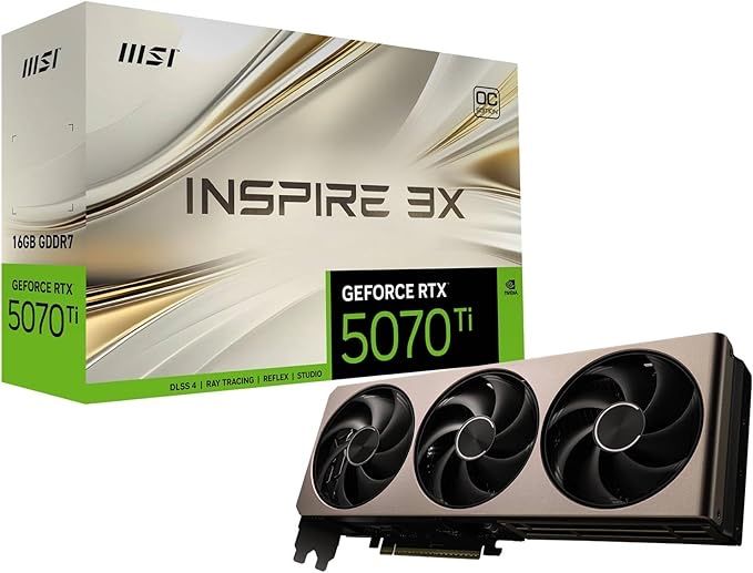NOWA Karta Graficzna MSI GeForce RTX 5070 Ti 16G INSPIRE 3X OC