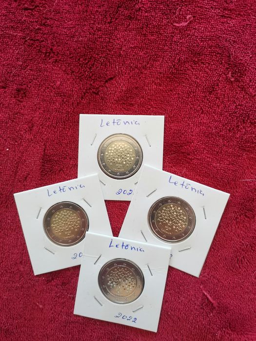 Moeda UNC comemorativa de 2€ - Letônia 2022