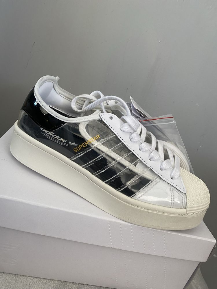 Buty sneakersy Adidas Superstar transparentne unikat