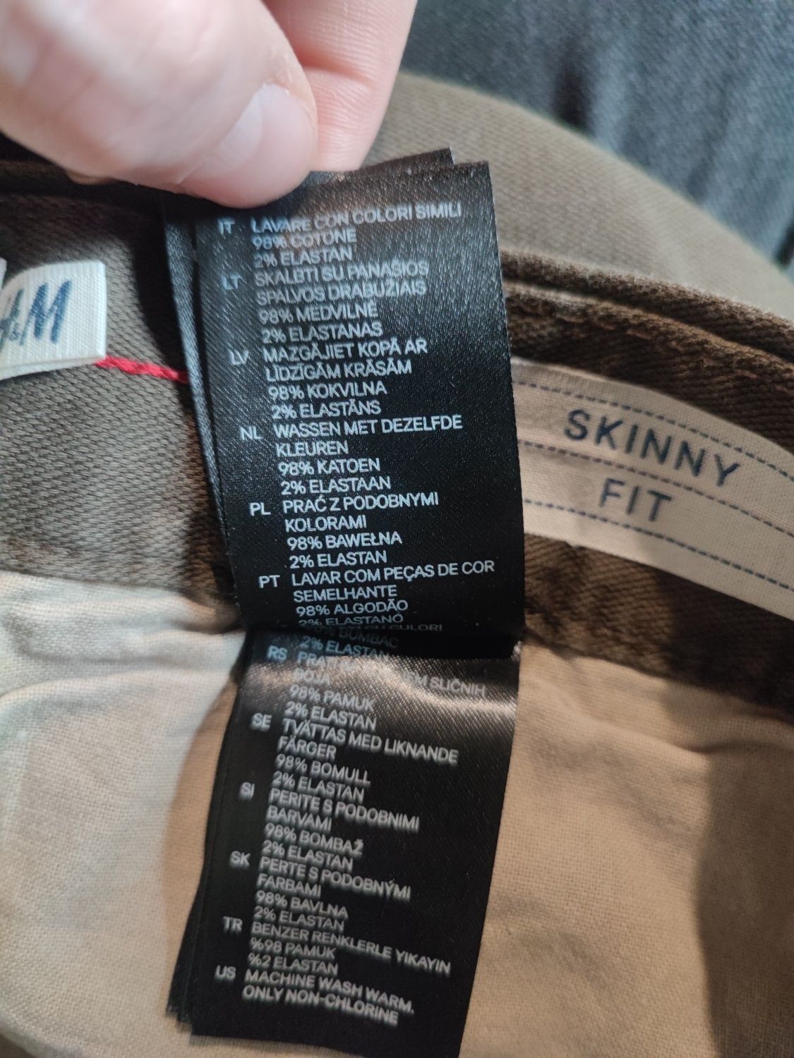Spodnie khaki skinny fit H&M 29