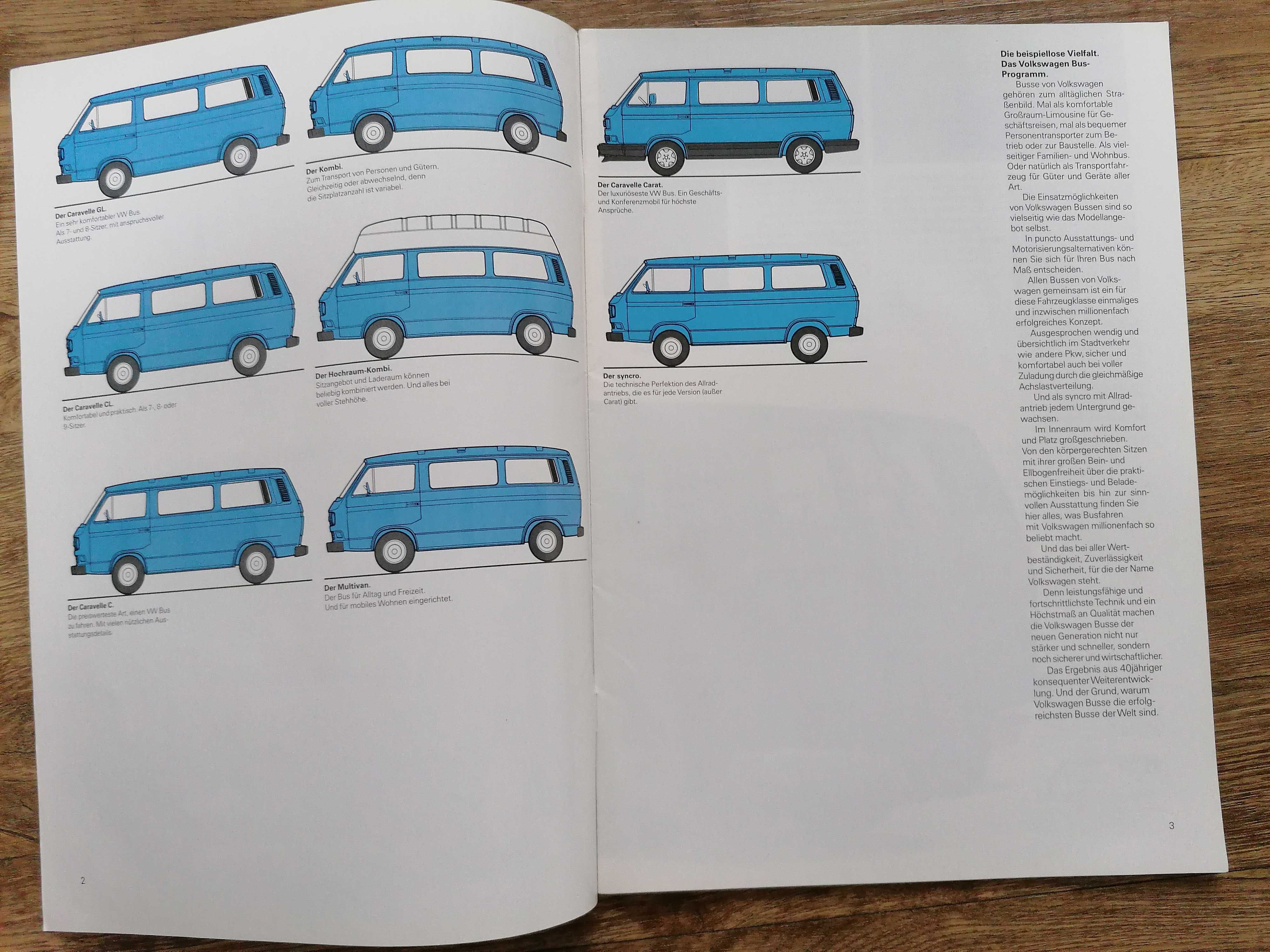 Prospekt VW T3 Caravelle