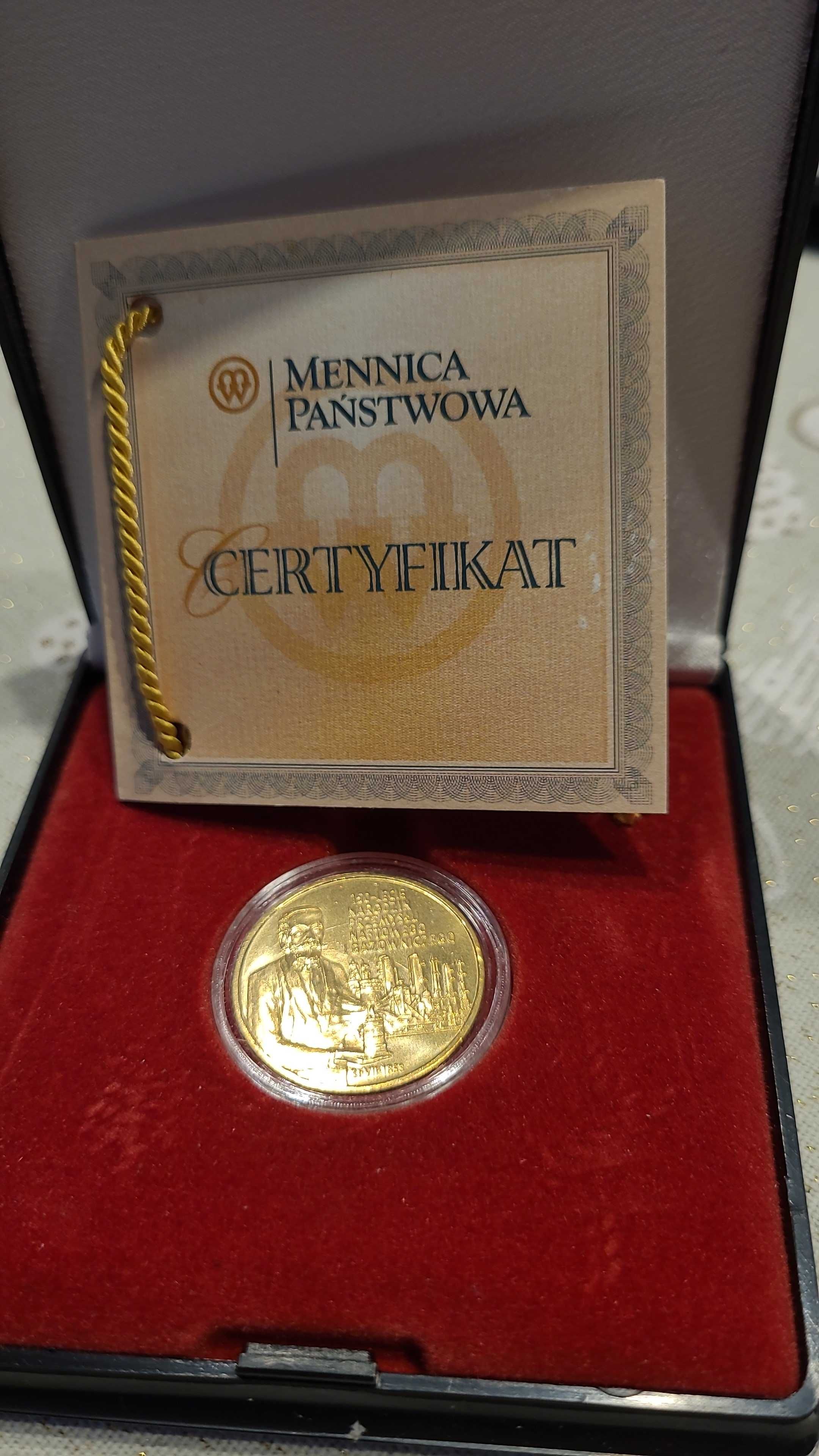 moneta kolekcjonerska 2 zł- 150 lecie narodzin przemysłu-certyfikat