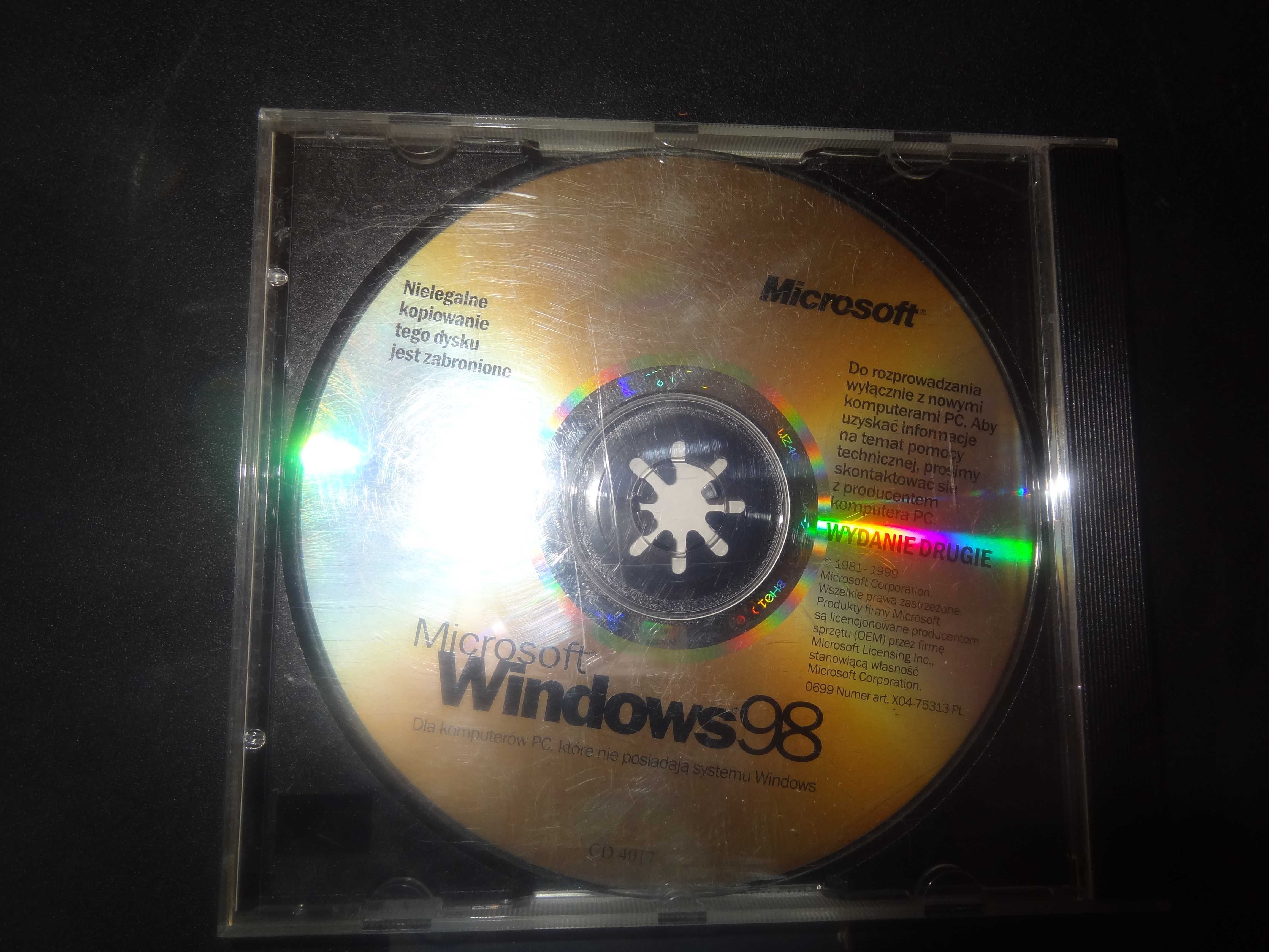 Windows 98  wydanie drugie  płyta