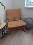 Fotel Club Longe teak i plecionka Nordal