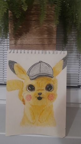Pikatchu  pokemon portret rysunek własnoręczny obrazek