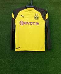 Підліткова футбольна футболка лонгслів боруссія borussia Dortmund puma