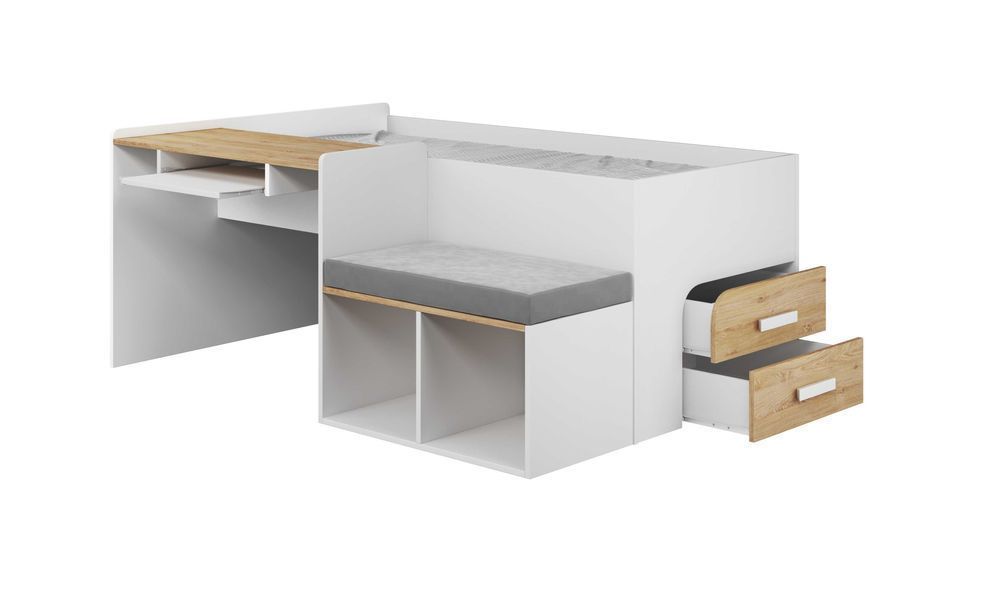 Łóżko dziecięce MEGAN MEBLOBED z biurkiem 80x180