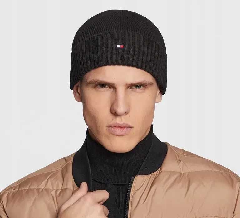 Czapka męska zimowa Tommy Hilfiger z kaszmirem
