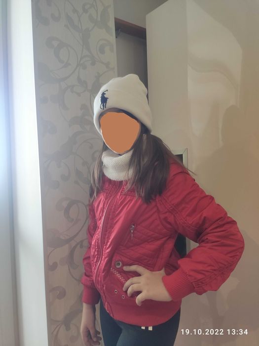 Модная куртка осенне-весенняя, теплая зима, синтепон разм 146+подарки