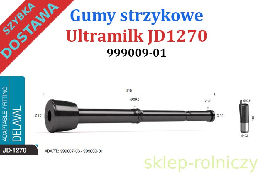 Gumy strzykowe Ultramilk JD1270 typ Harmony do dojarki AlfaLaval