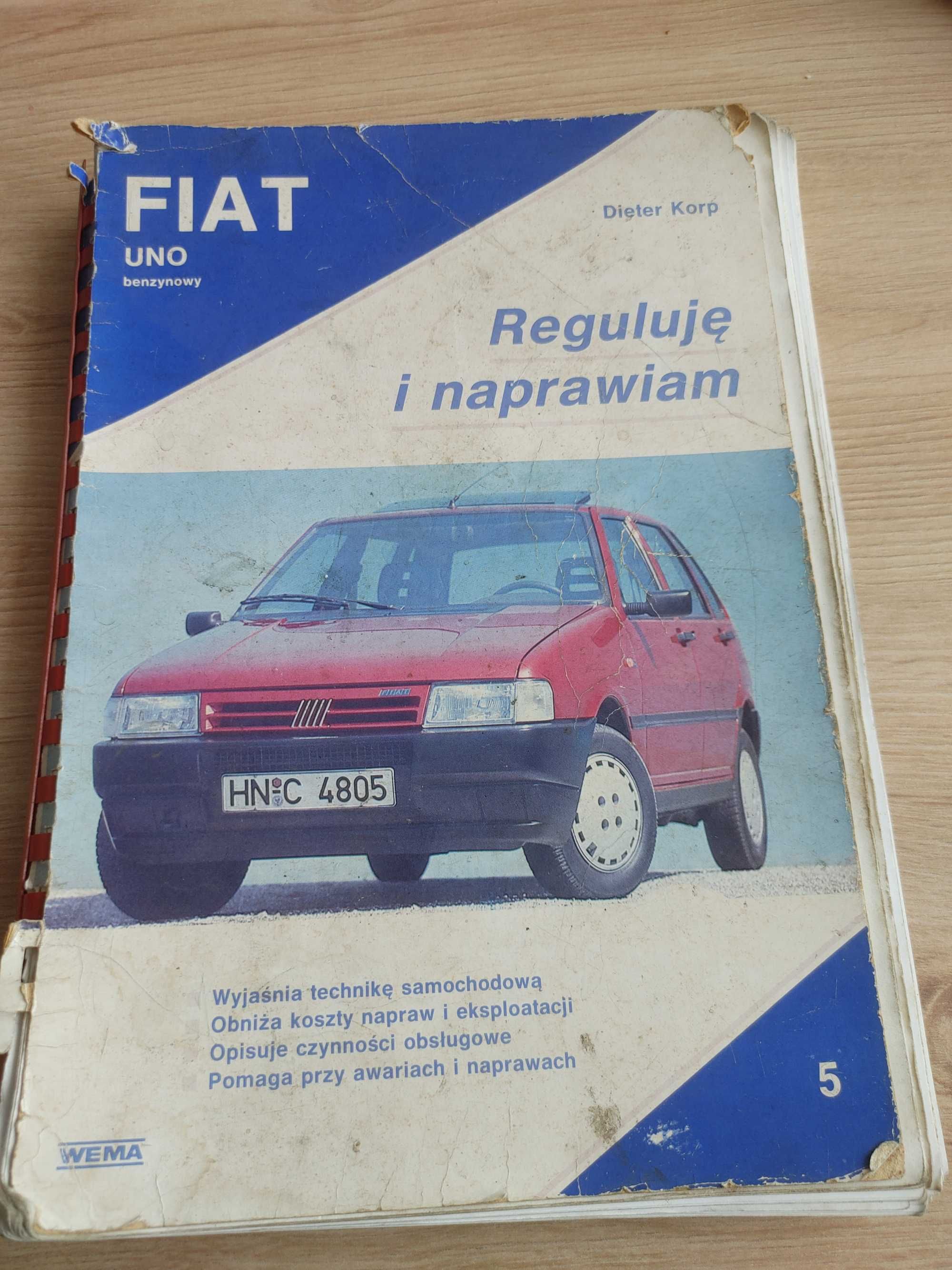 Książka Fiat Uno benzynowy reguluję i naprawiam