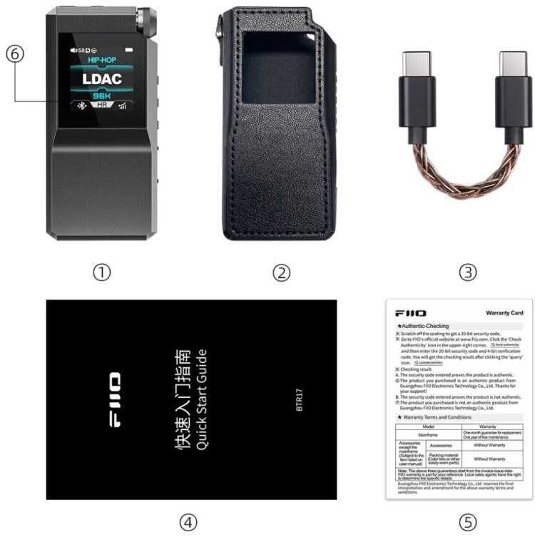 ⇒ FiiO BTR17 (Black) - Bluetooth DAC ЦАП с усилителем для наушников