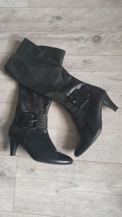 Kozaki damskie, skóra, rozmiar 37