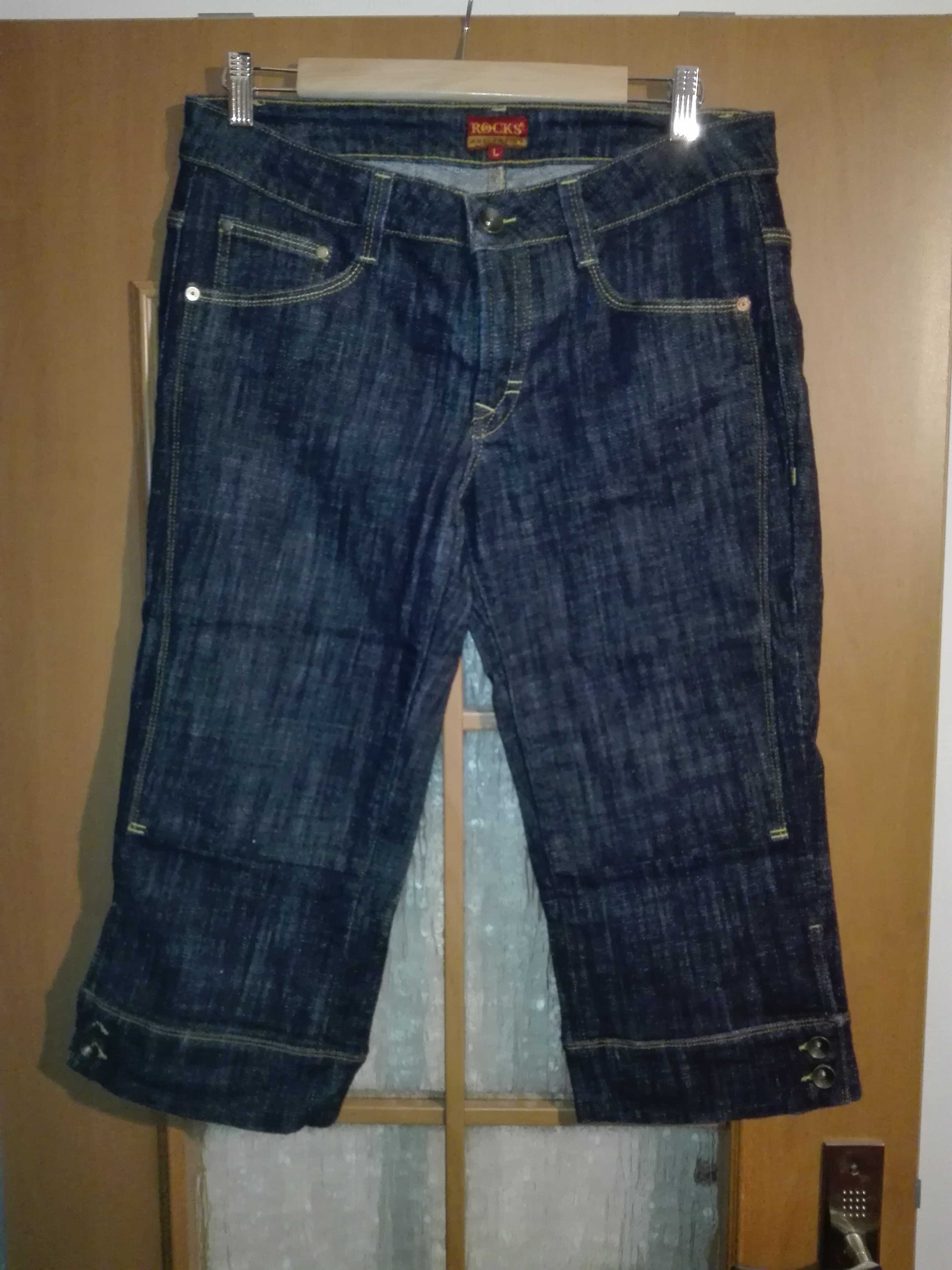 Spodnie jeansowe 3/4, rozmiar L
