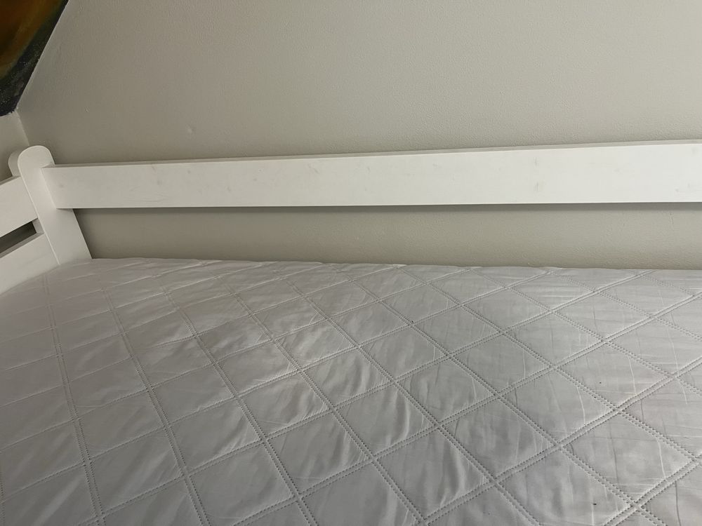 Łóżko białe 160x80 drewniane