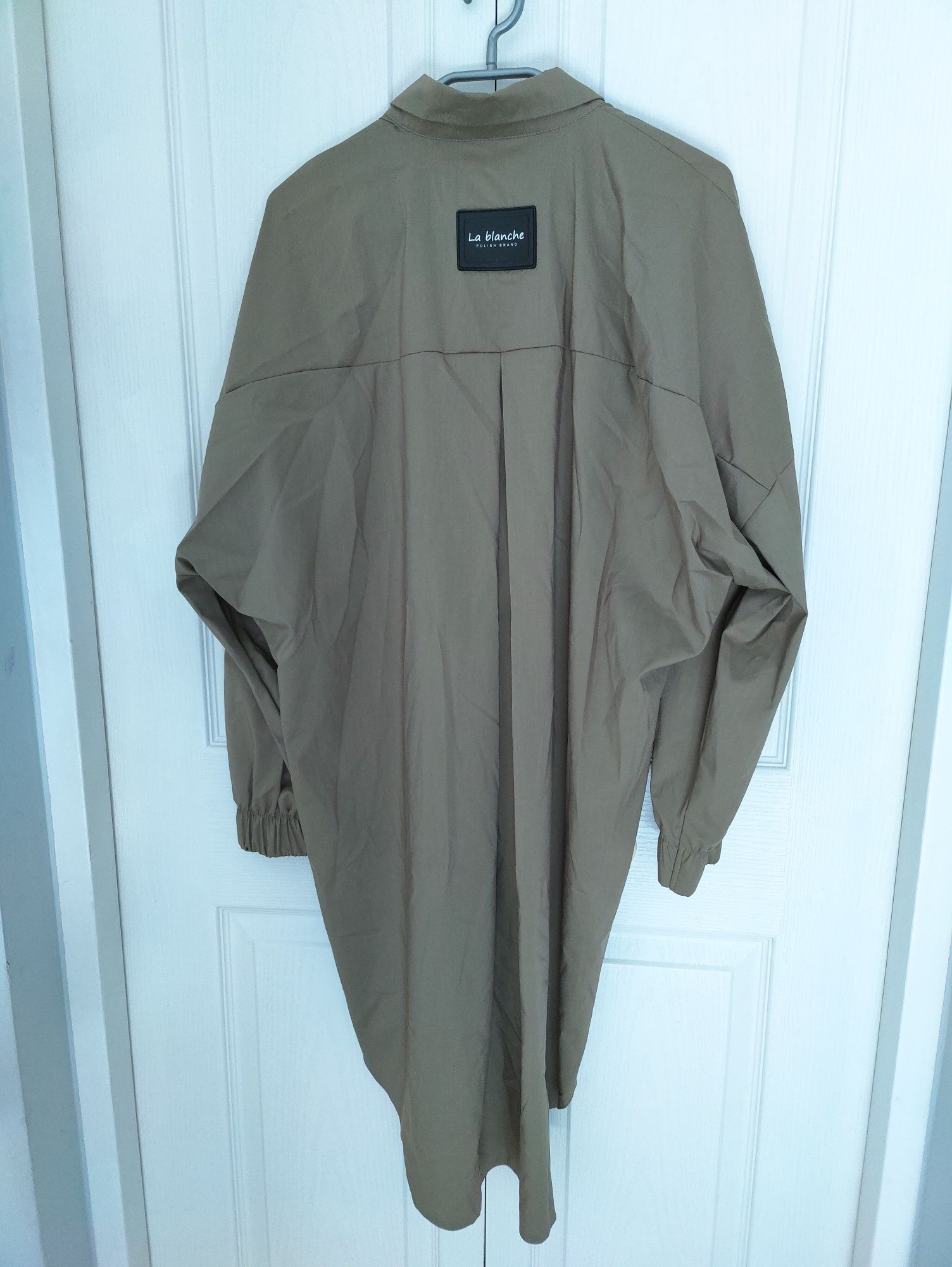 Koszula oversize khaki La Blanche asymetryczna