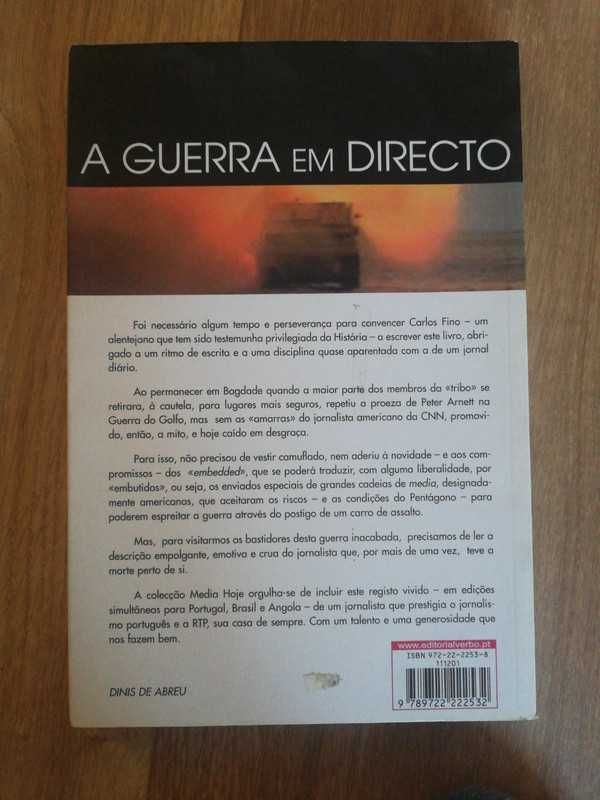 Livro A Guerra em Directo, de Carlos Fino