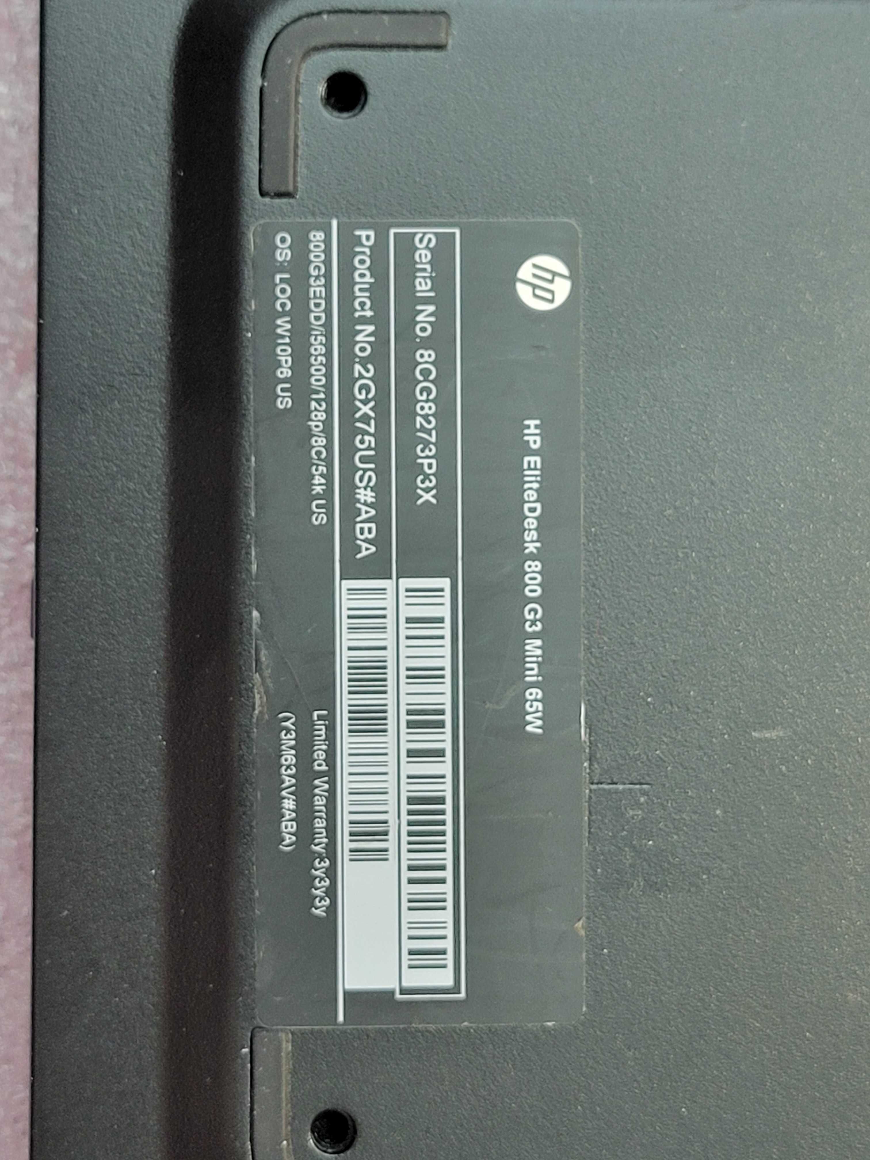 HP EliteDesk 800 G3 65W i5-6500 4 ядра 4Gb міні-ПК компьютер неттоп