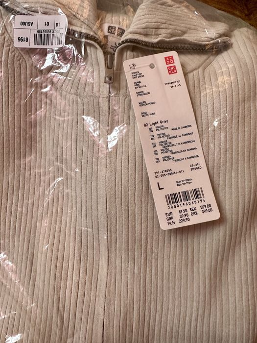 (S, М, L) Сукня в рубчик uniqlo half-zip knit dress