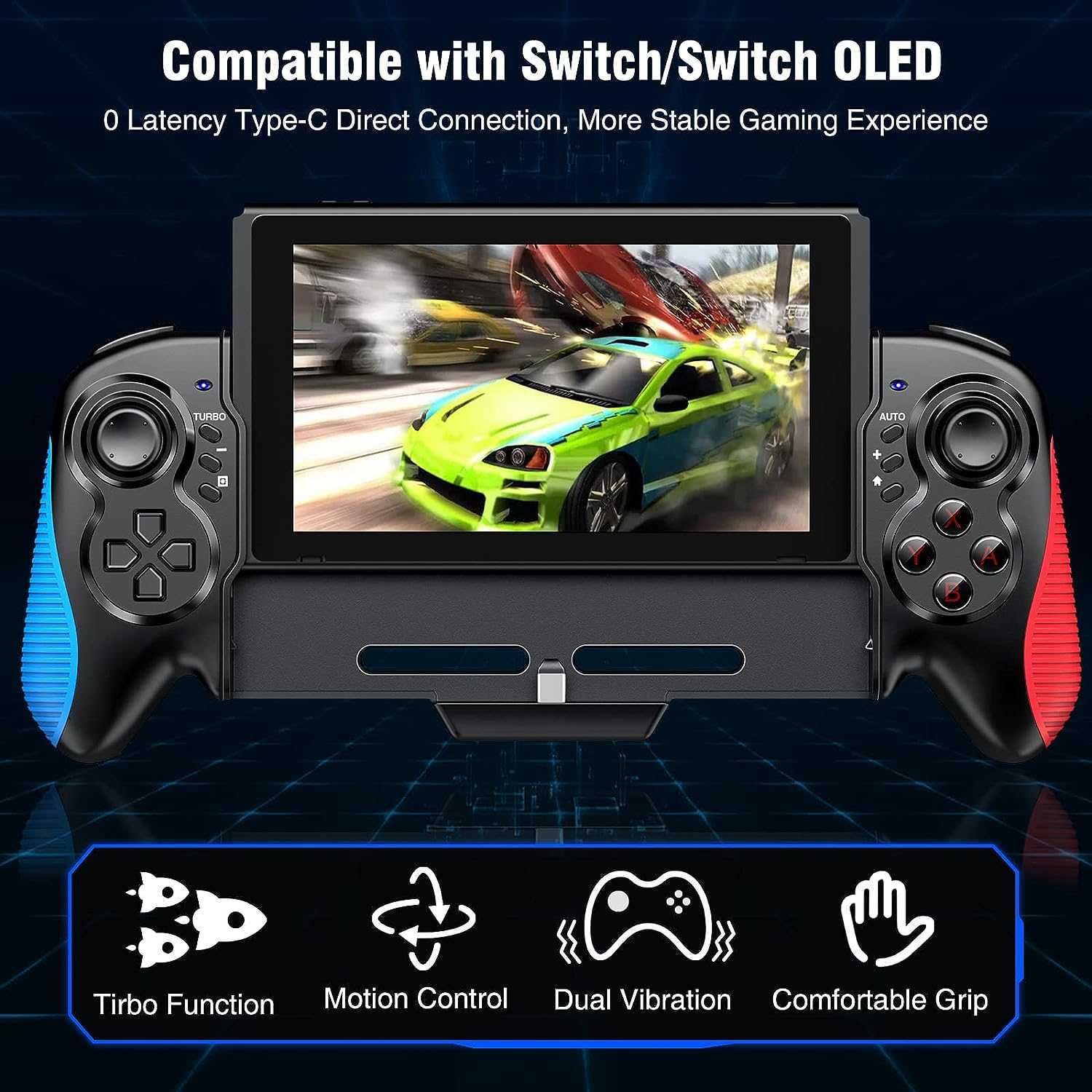 Kontroler Switch do Nintendo Vibration/Turbo/6-osiowy żyroskop