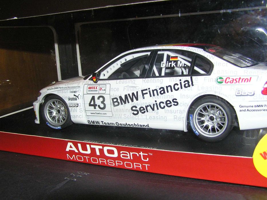 Miniatura BMW 320i E46 #43 WTCC 'Genuine Parts' 2005 AUTOart 1:18