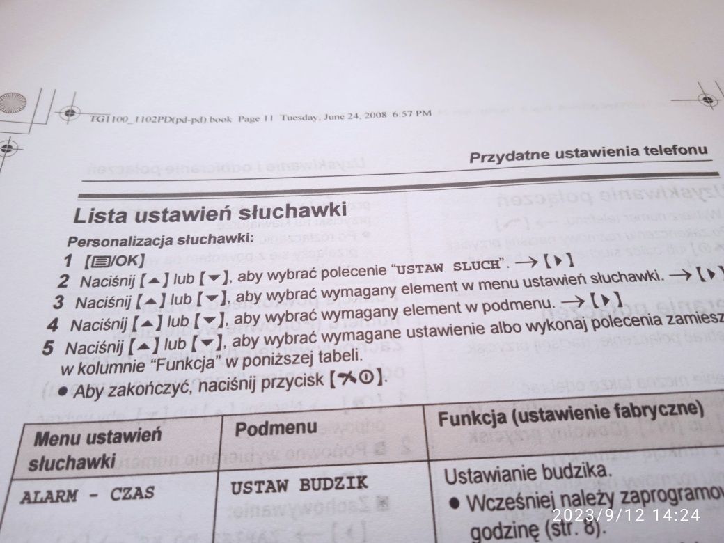 Telefon stacjonarny słuchawkowy
