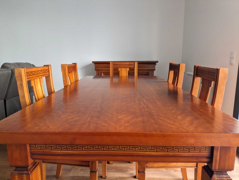 Conjunto de Sala em Madeira Maciça de Cerejeira