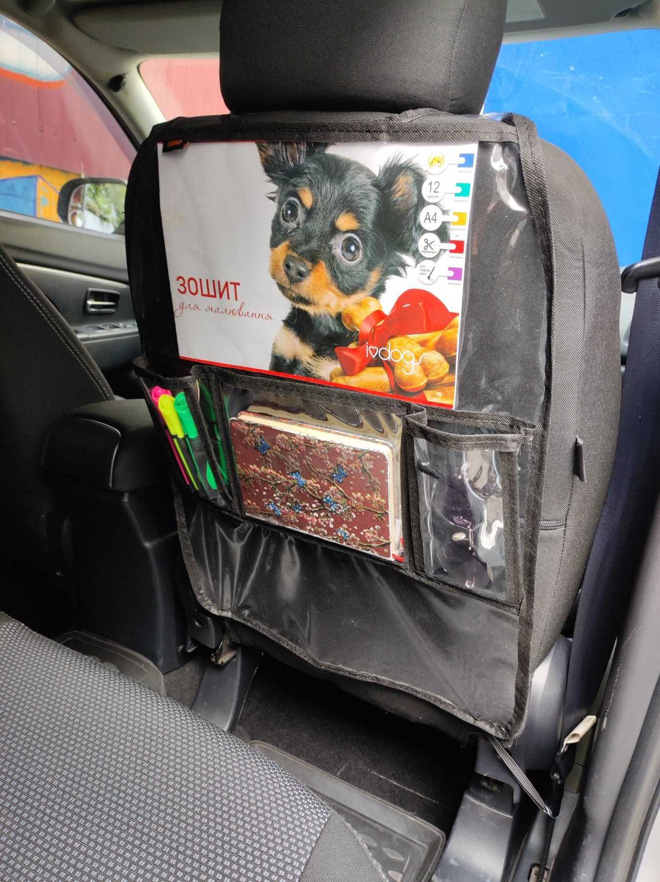 Накидка, защита на спинку сидения в авто,органайзер, для планшета