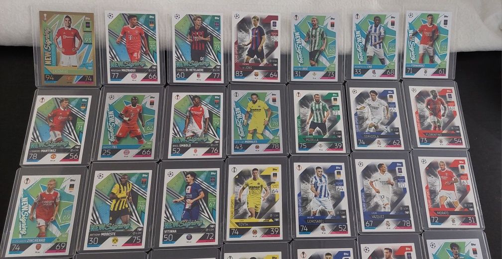 Caras TOPPS Match Attax 2022 / 23 New Sign + Película Proteção Própria