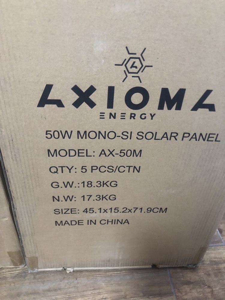 Продам солнечные  панели  50Вт моно, AX-50M AXIOMA energy