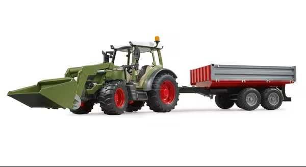 Ciągnik Fendt Vario 211 z ładowaczem czołowym i przyczepą wywrotką