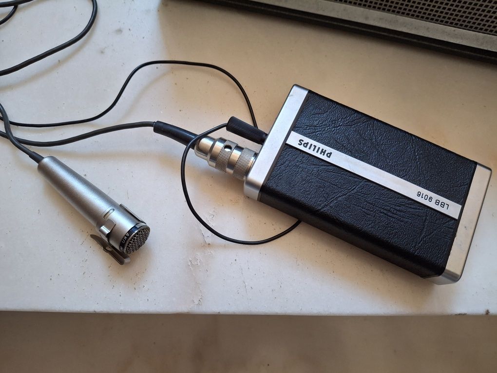 Receptor Philips + Mic sem fios decada 60 vintage