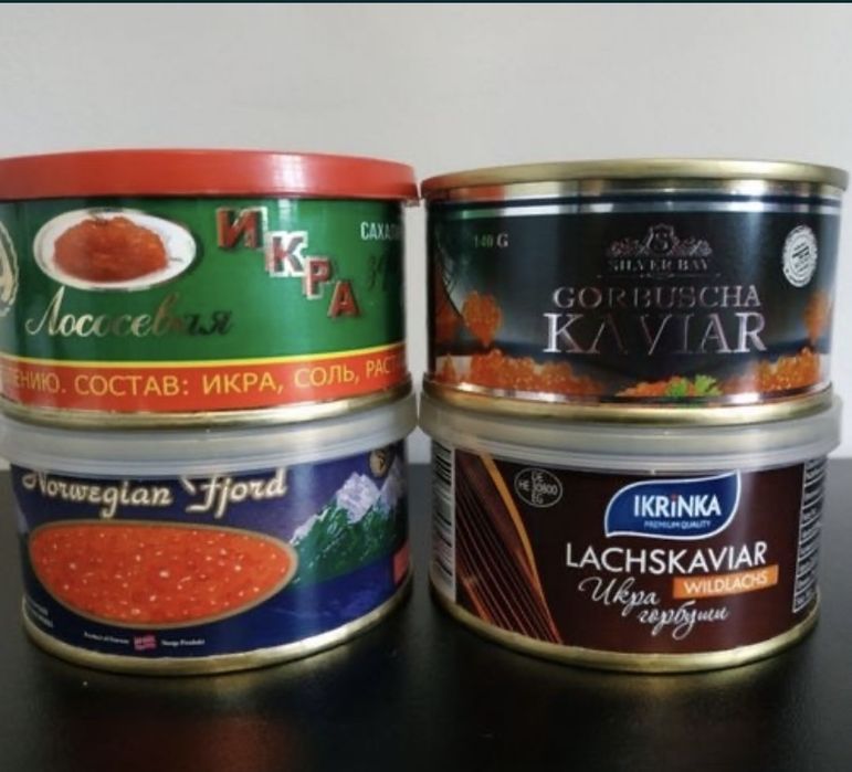 Червона ікра 140 грам чорна ікра 140 красная икра черная икра