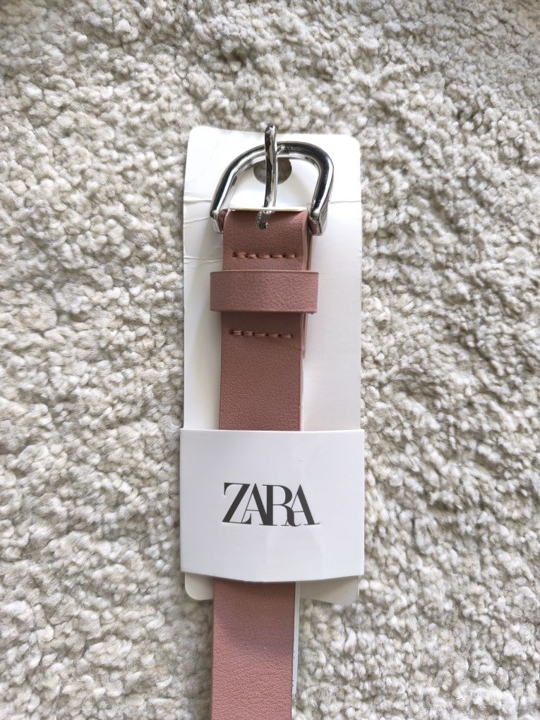 Zara pasek damski pudrowy róż r.L 40
