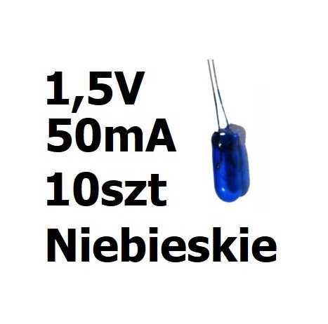 Żarówka miniaturowa niebieska 3x7mm 1,5V 50mA 10szt