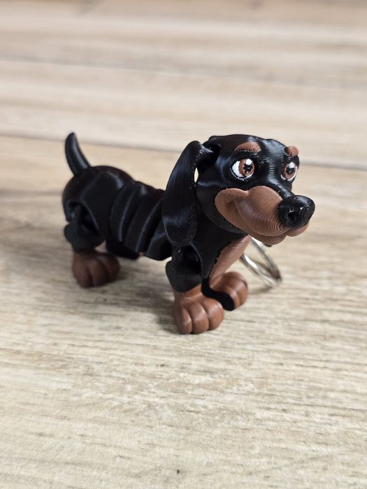 Breloczek Jamnik 3d - Brelok Druk3d fidget Keychain mixGadzet