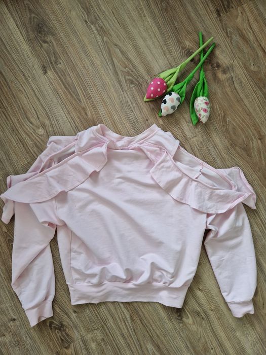 Bluza O'la Voga falbany odkryte ramiona rozmiar S