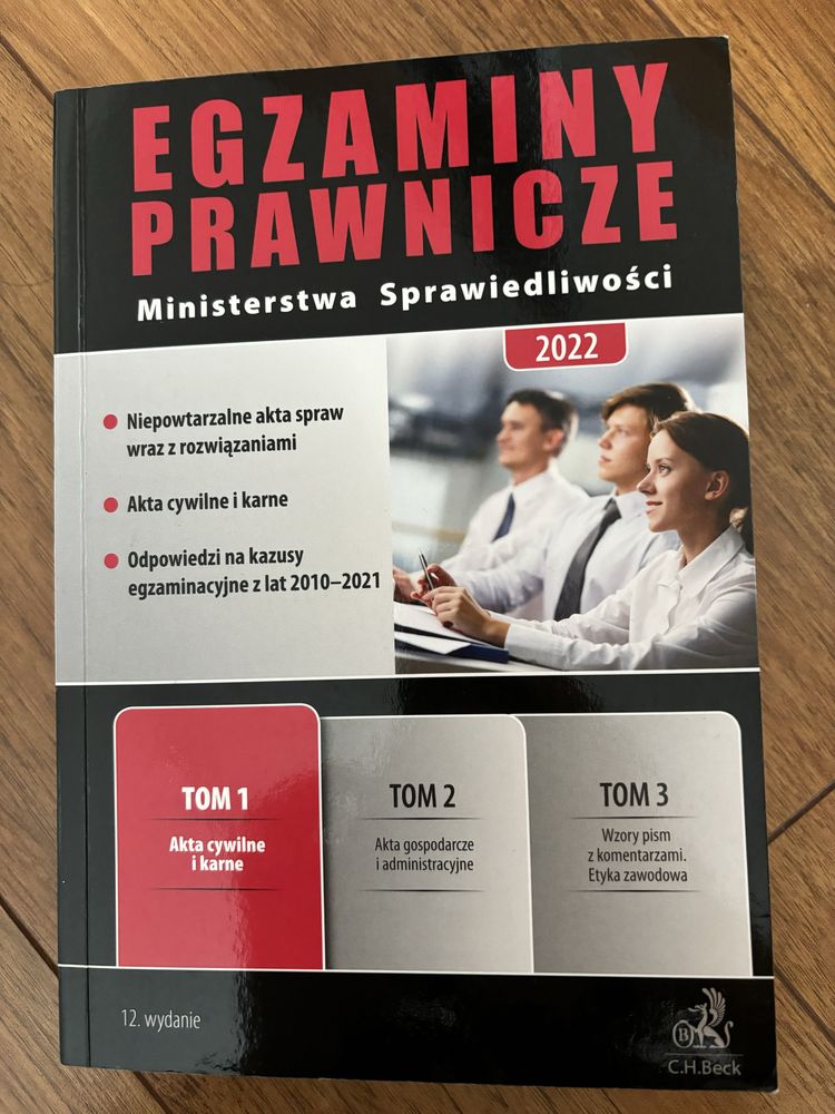 Pakiet: Egzaminy Prawnicze Ministerstwa Sprawiedliwosci 2022 Tom 1-3