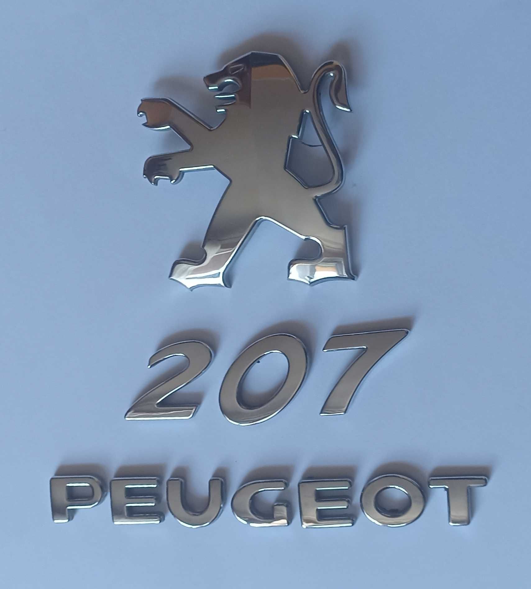 Napis emblemat Peugeot 207