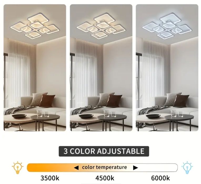 Білий світлодіодний стельовий світильник Led