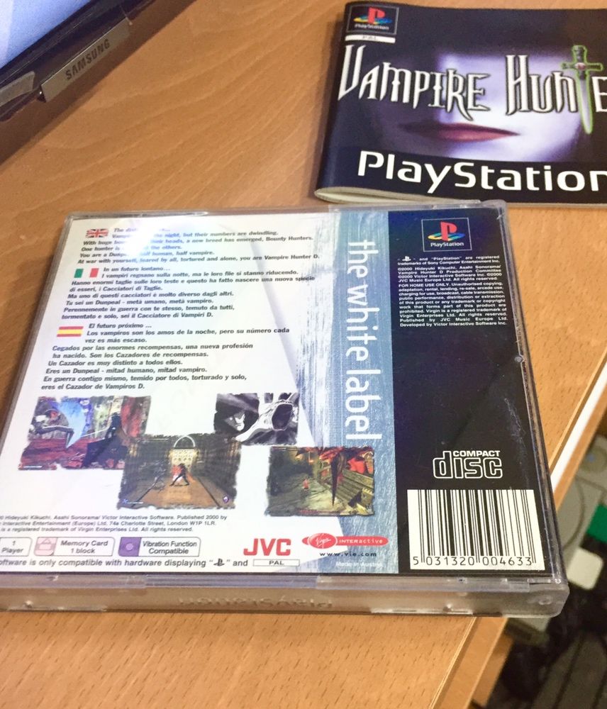 Vampire Hunter D PS1 PLAYSTATION - Portes Gratuitos em CTT normal