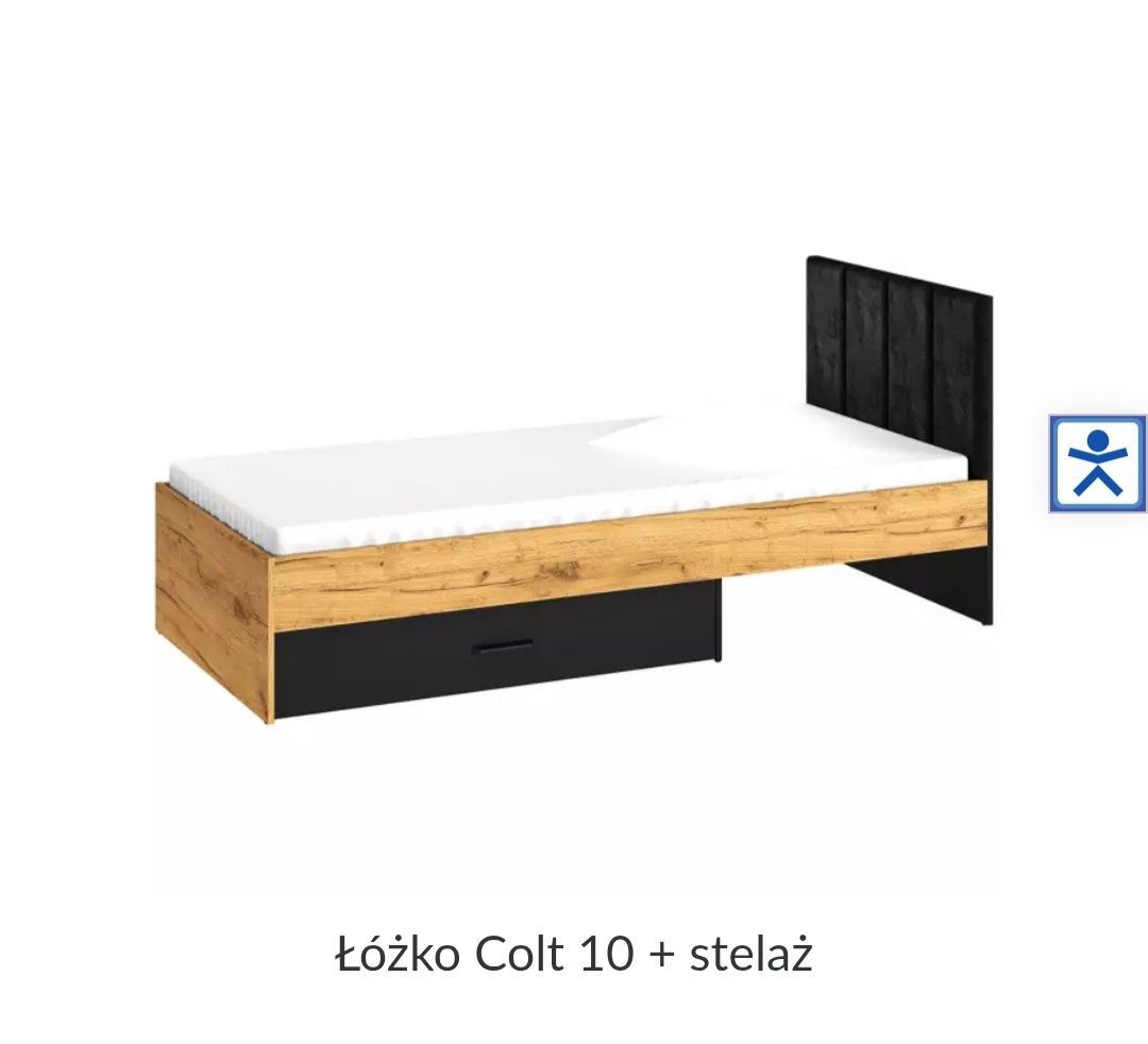 NOWE łóżko Colt ze skrzynią - wygodny zagłówek