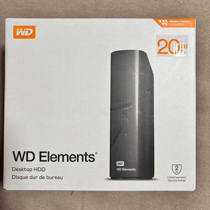 Dysk zewnętrzny Western Digital Elements Czarny, 20 TB