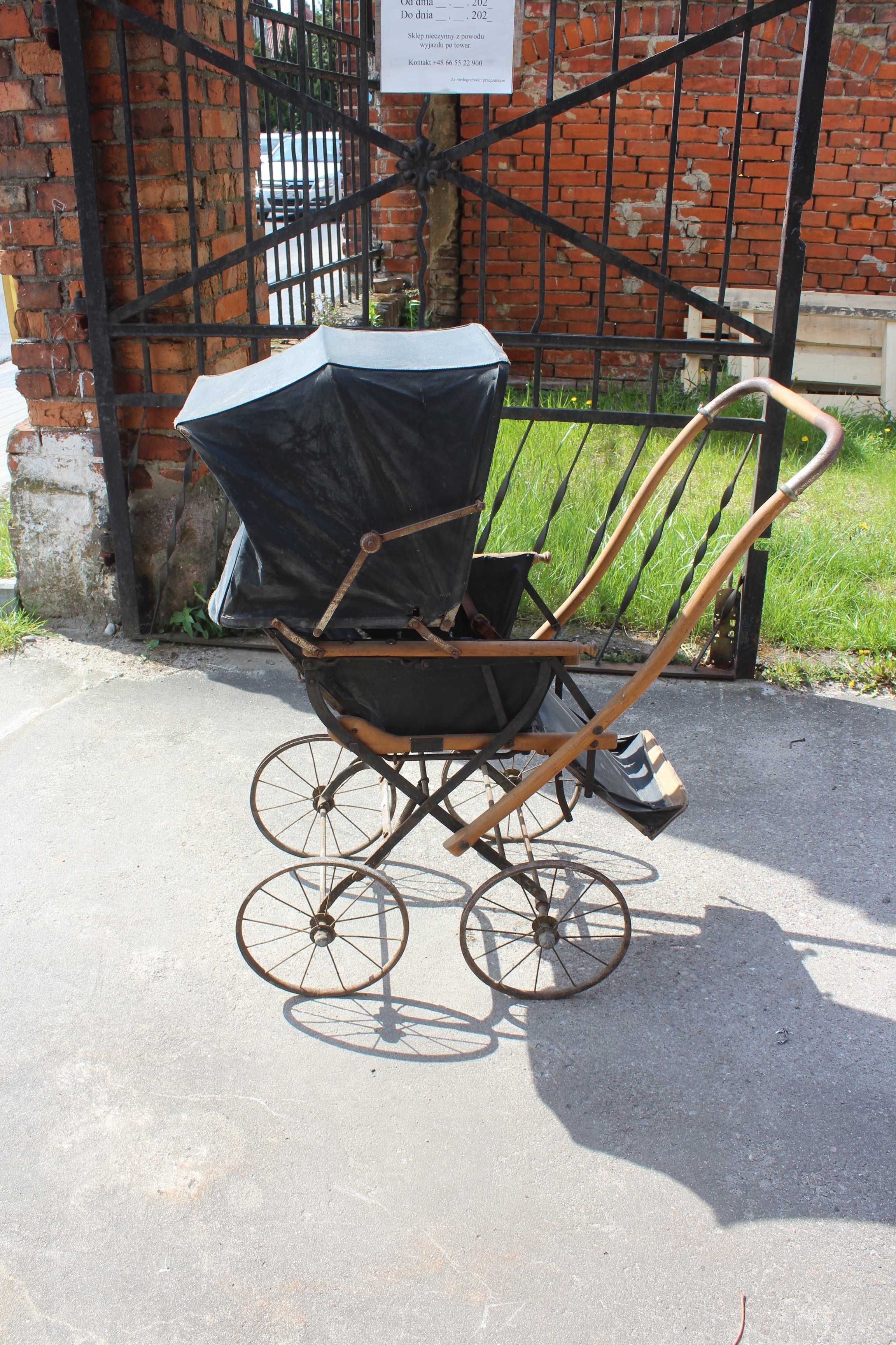 Stary przedwojenny wózek dziecięcy - Gryfino