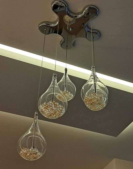 Lampa wisząca Zuma Line PERLE / krople / szkło / loft / nowoczesne