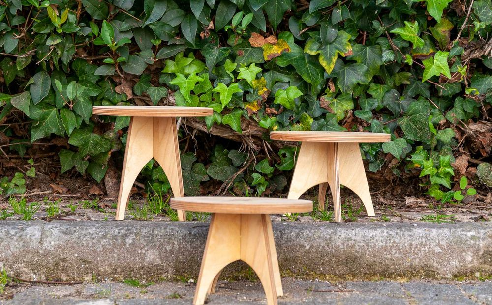 Floreiras em contraplacado bétula