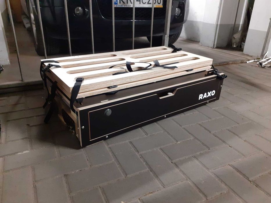 Demontowana zabudowa wyprawowa firmy RAXO, model Nano.