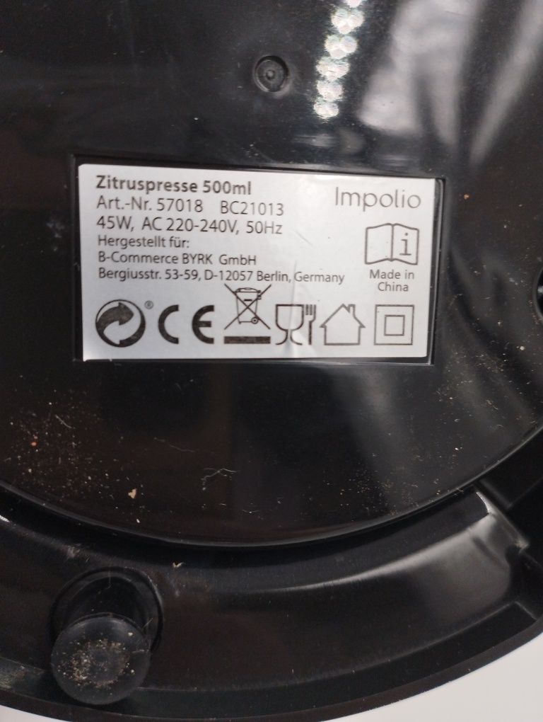 Impolio elektryczna wyciskarka do cytrusów