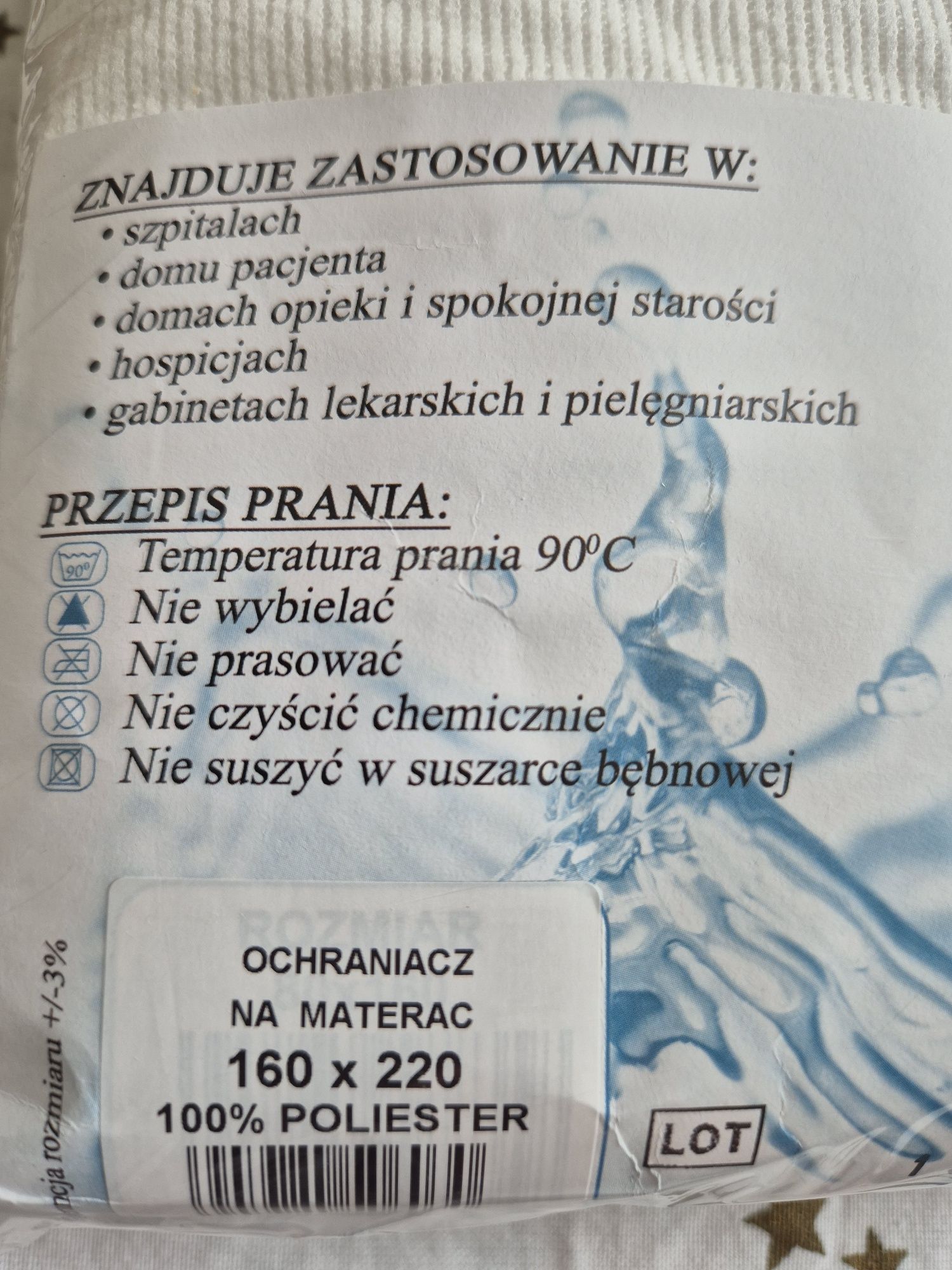 Ochraniacz na materac, prześcieradło nieprzemakalne